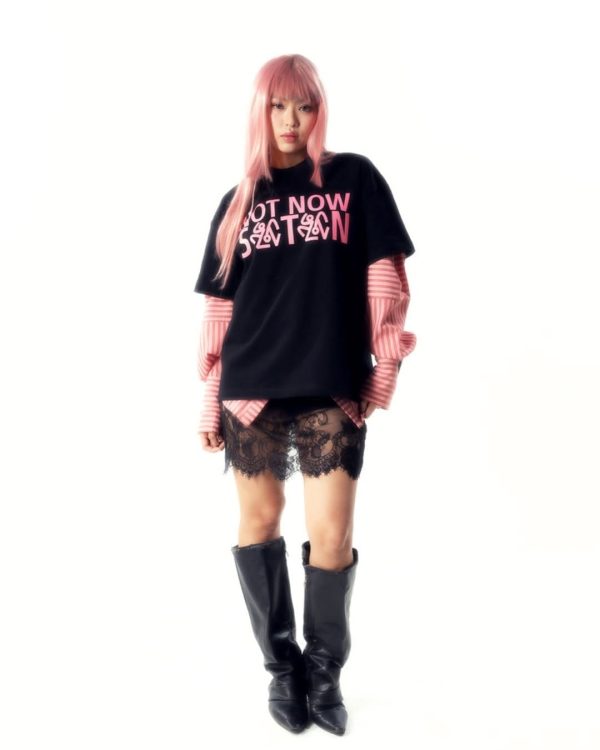 All Love Not Now Satan Black Pink (M)